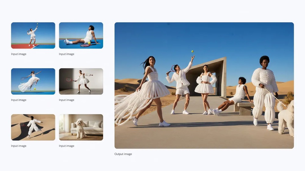 複数枚の画像にいる人物を維持したまま同一の一枚に