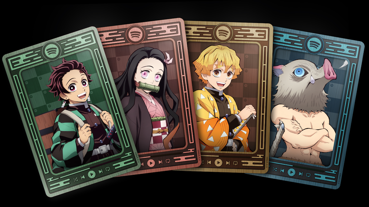 無限プレイリスト体験の最後にランダムで表示される全19種類のキャラクターカード