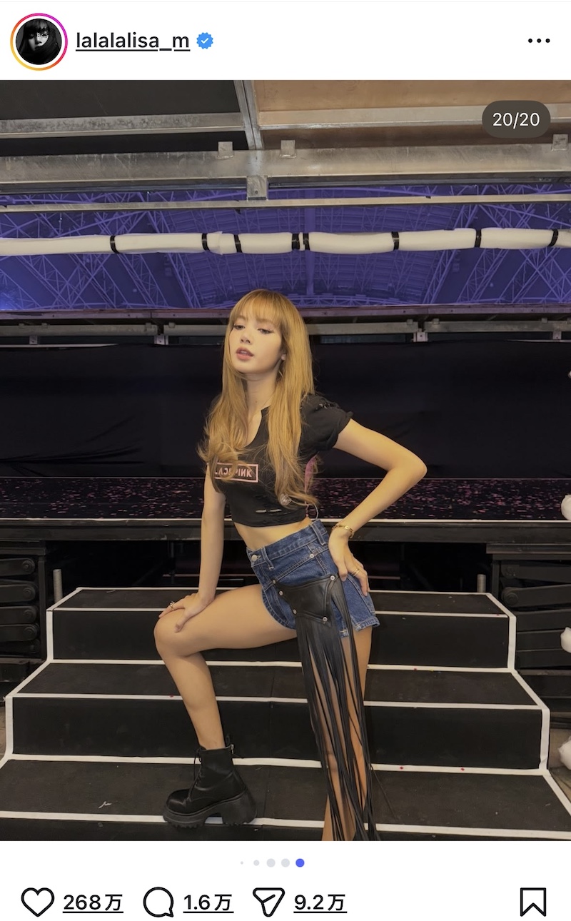 BLACKPINK LISA、シンガポール公演オフショの画像