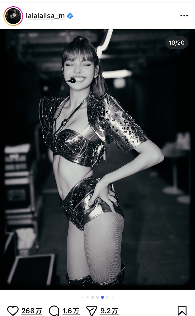 BLACKPINK LISA、シンガポール公演オフショの画像