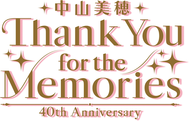 『中山美穂 40th Anniversary Thank You for the Memories』ロゴ