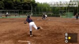 女子中学生の野球チームと対決する斎藤佑樹
