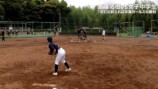 女子中学生の野球チームと対決する斎藤佑樹