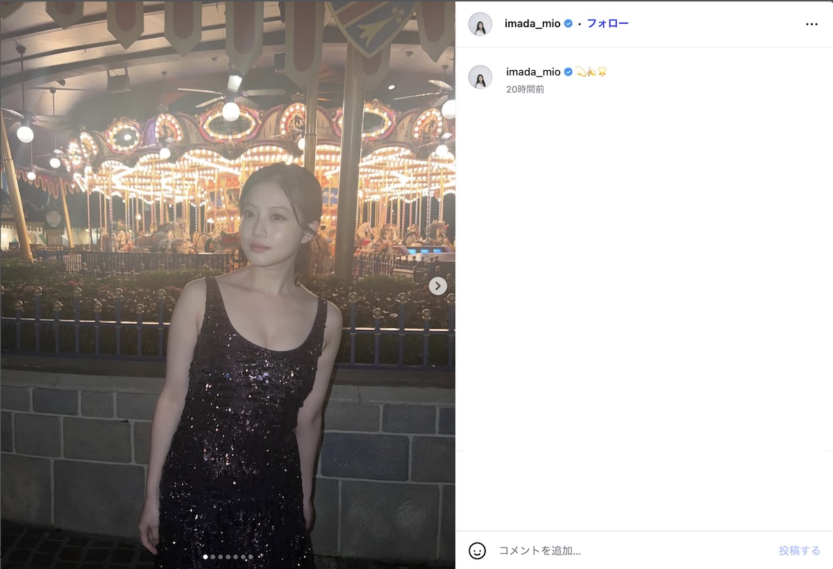 今田美桜がスパンコールドレスでデコルテ披露の画像