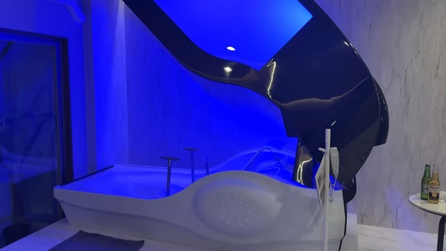 はなわ 世界に1台“ミライ人間洗濯機”体験の画像