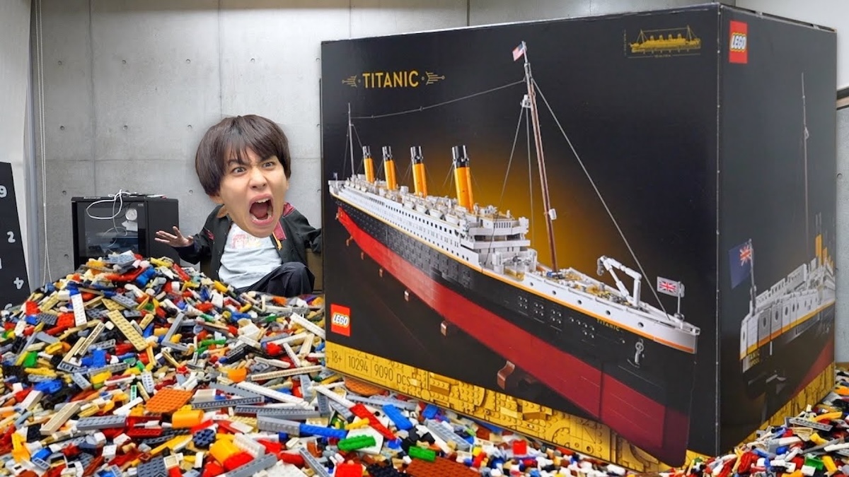 はじめしゃちょー“最長”レゴブロック挑戦