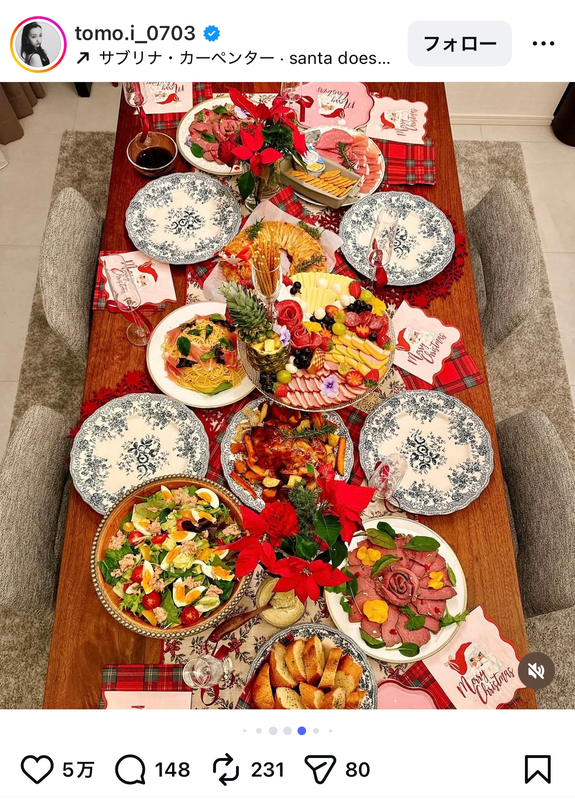 板野友美 公式Instagramより