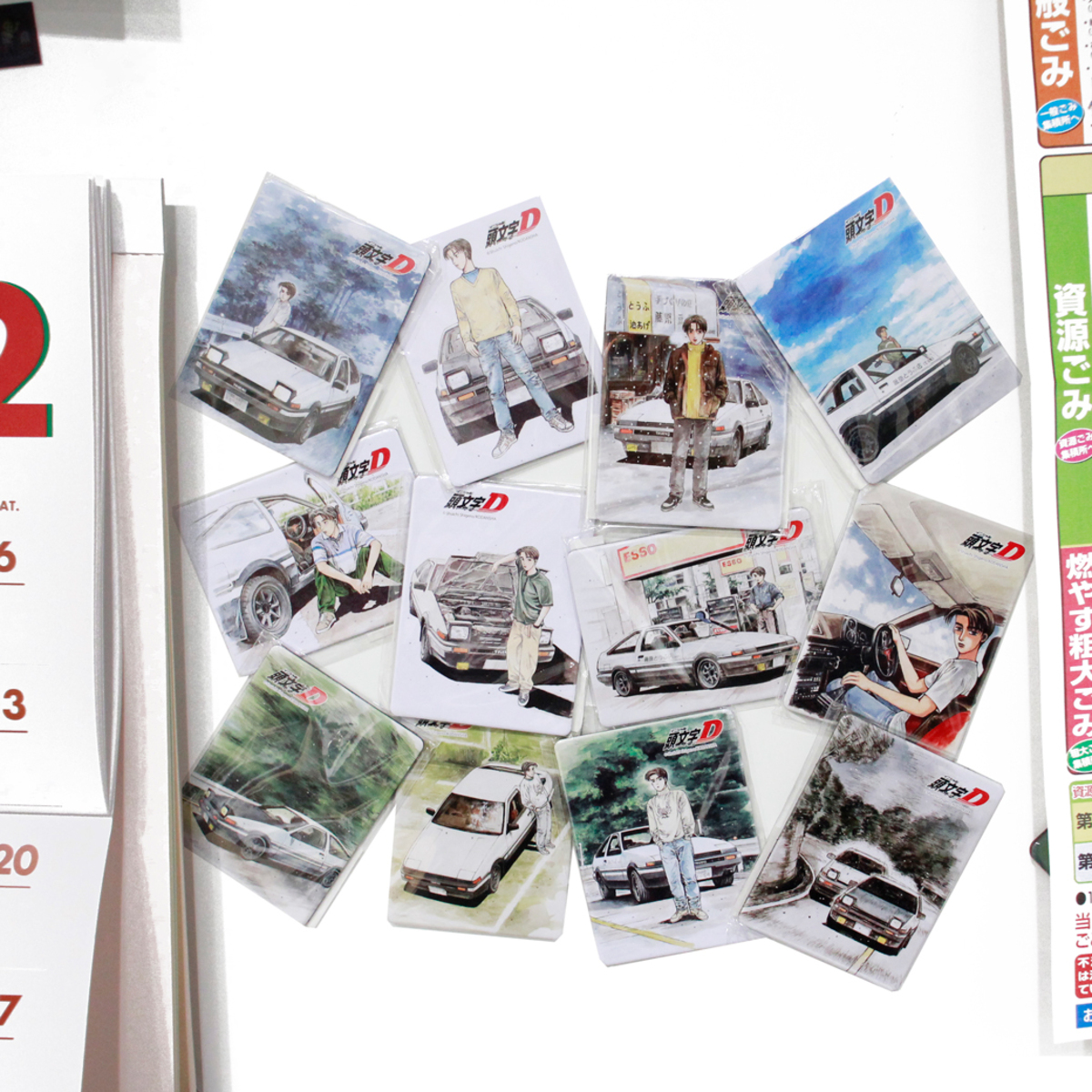 『頭文字D』表紙をモチーフにしたマグネットの画像