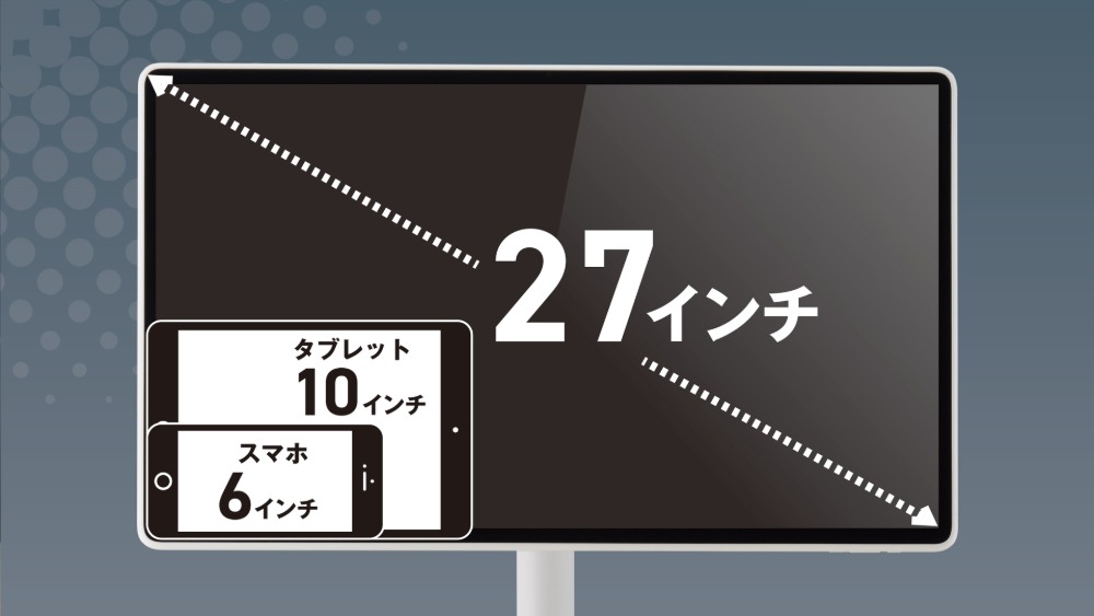27インチ4Kタッチスクリーン