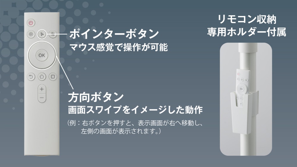 ポインターボタン付きリモコン