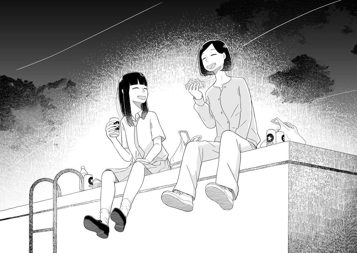 【漫画】道端で寝ている女子高生の正体は？の画像