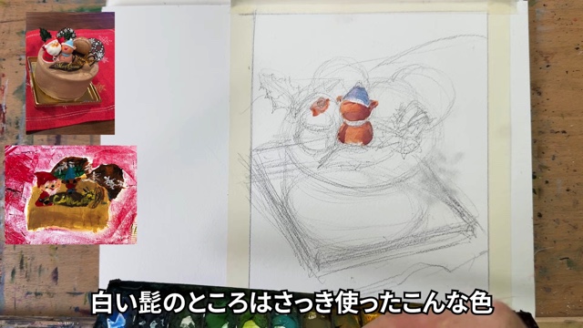 水彩画家・柴崎が描いたチョコレートケーキ
