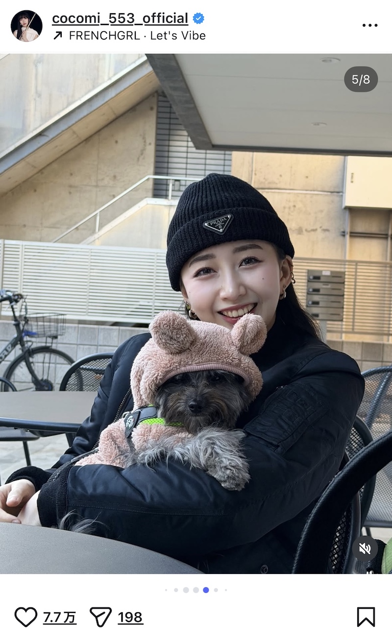 Cocomi、Kōki,・愛犬との散歩ショットの画像