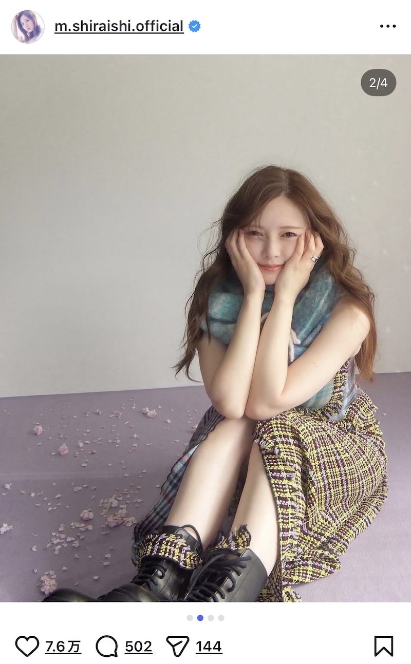 白石麻衣、キュートな表情に「国宝級」の画像