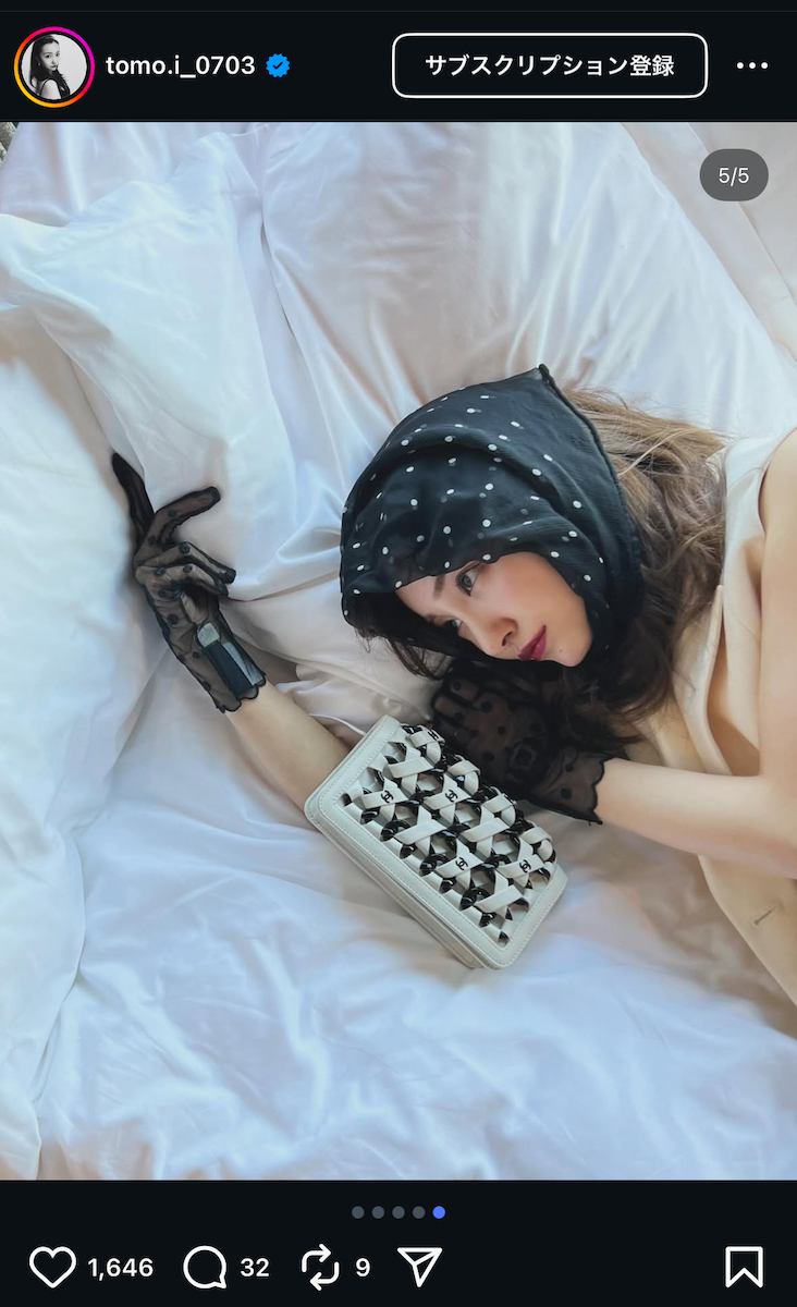 板野友美 公式Instagramより