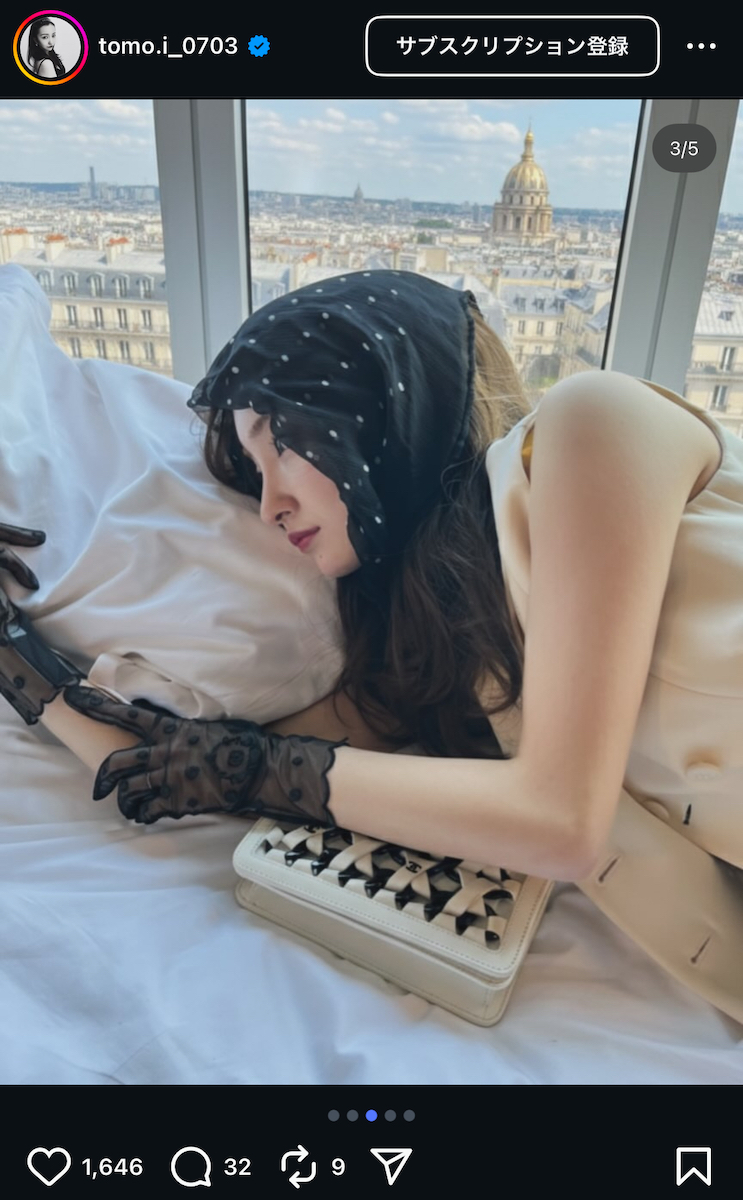 板野友美 公式Instagramより