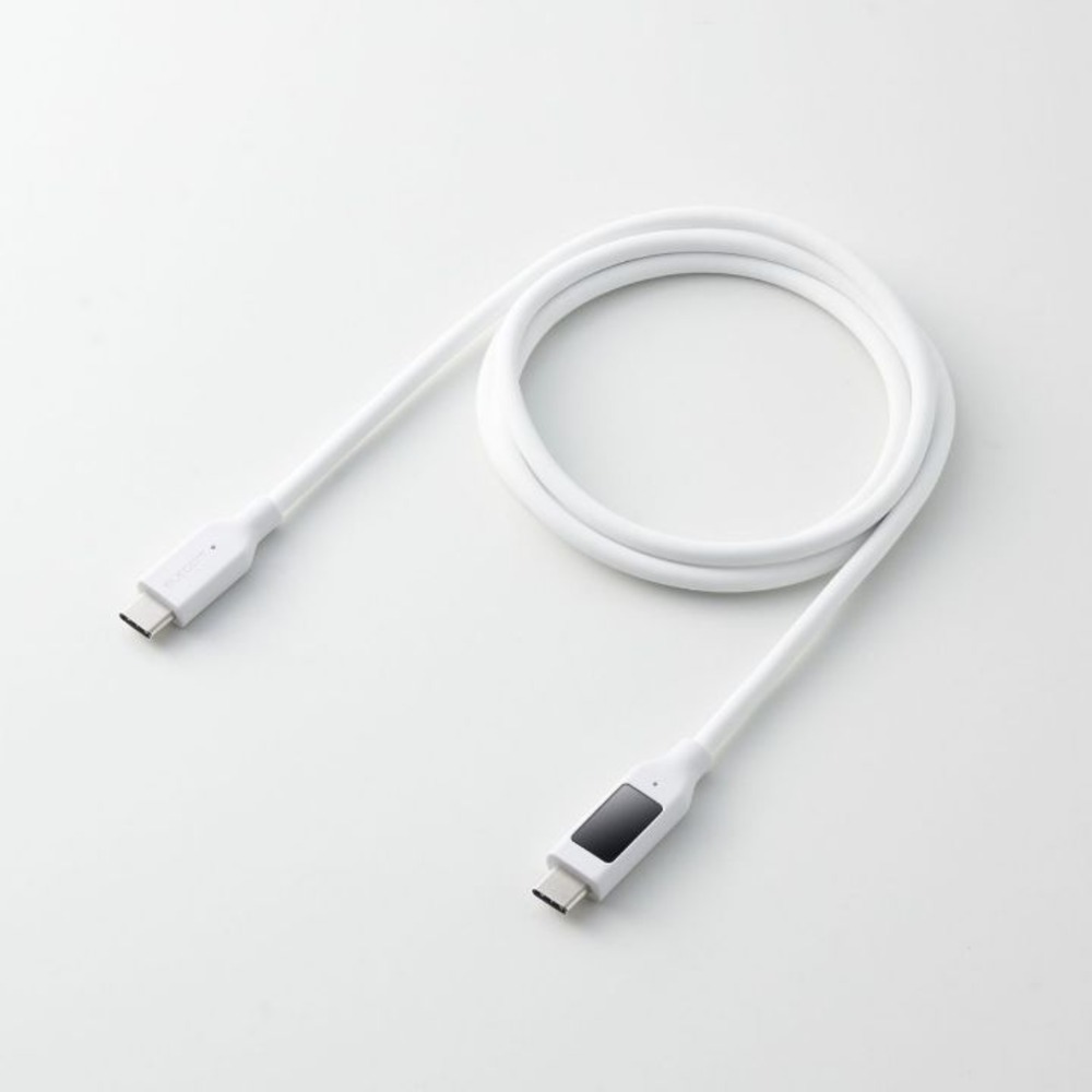 電力ディスプレイ付きのUSB Type-Cケーブル　1mホワイト