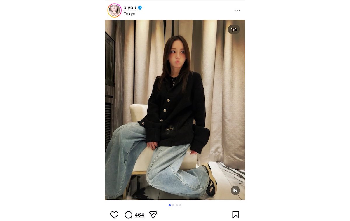 浜崎あゆみ、カジュアルなオフショット公開の画像