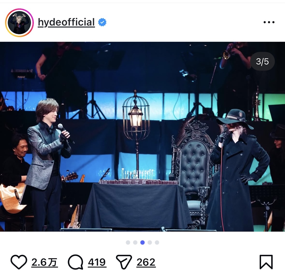 HYDEの誕生日をYOSHIKIらがサプライズ祝福の画像