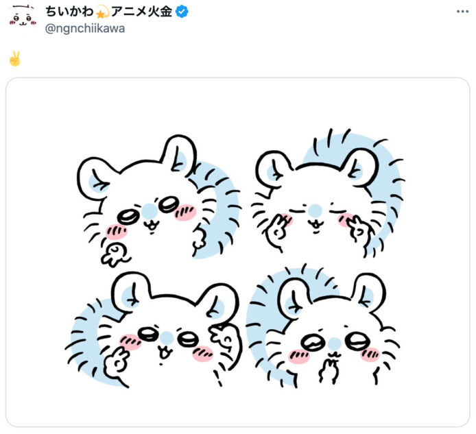 『ちいかわ』モモンガとでかつよの写真写り