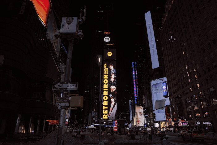 レトロリロン、タイムズスクエアのSpotify巨大街頭広告に登場　米津玄師、King Gnuらに続く快挙