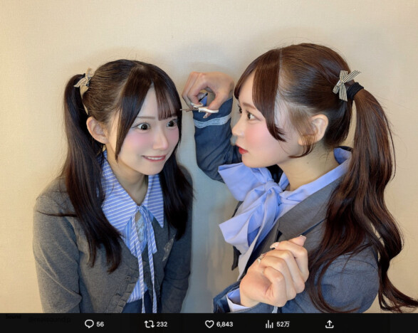 log you 月代来実、禁断の“前髪カット”で万バズを狙う　決死の表情に「はやまるなー！」「覚悟の顔すらかわいい」