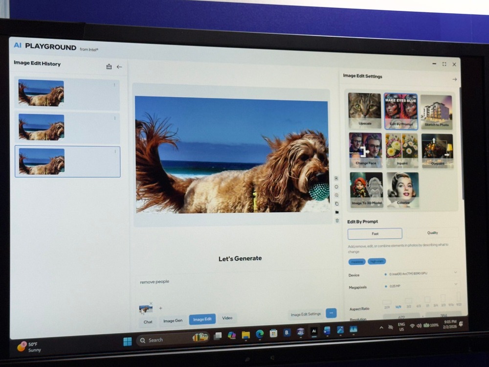 Core Ultra シリーズ3の性能を活かしたデモ