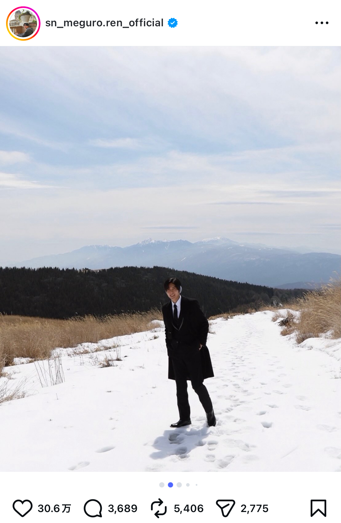 Snow Man 目黒蓮 インスタ写真