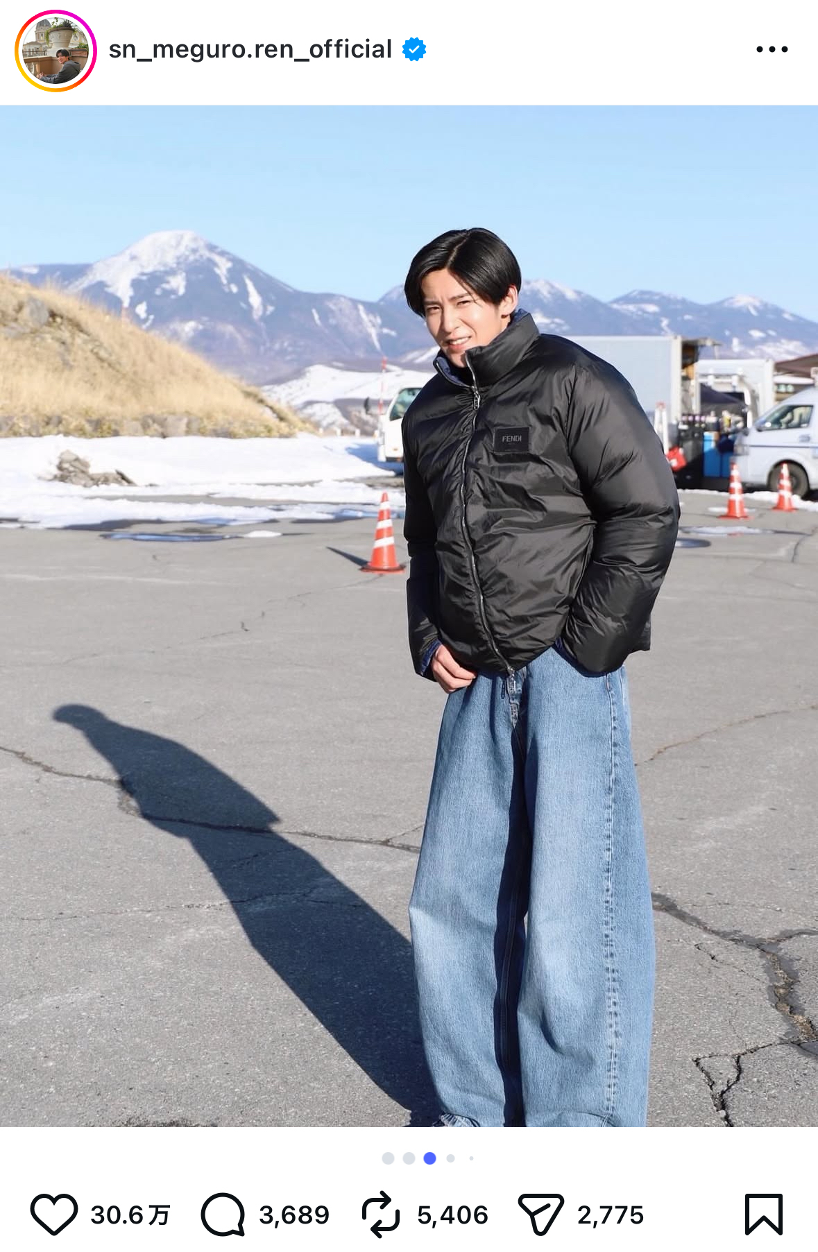 Snow Man 目黒蓮 インスタ写真