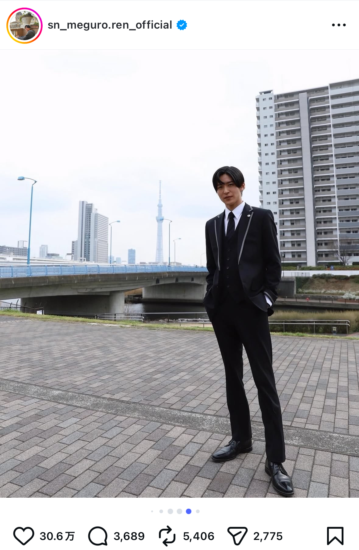 Snow Man 目黒蓮 インスタ写真