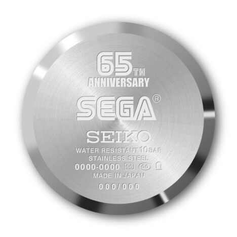 「SEGA 65th Anniversary SEIKO Collaboration Model Black／Silver」の時計裏蓋