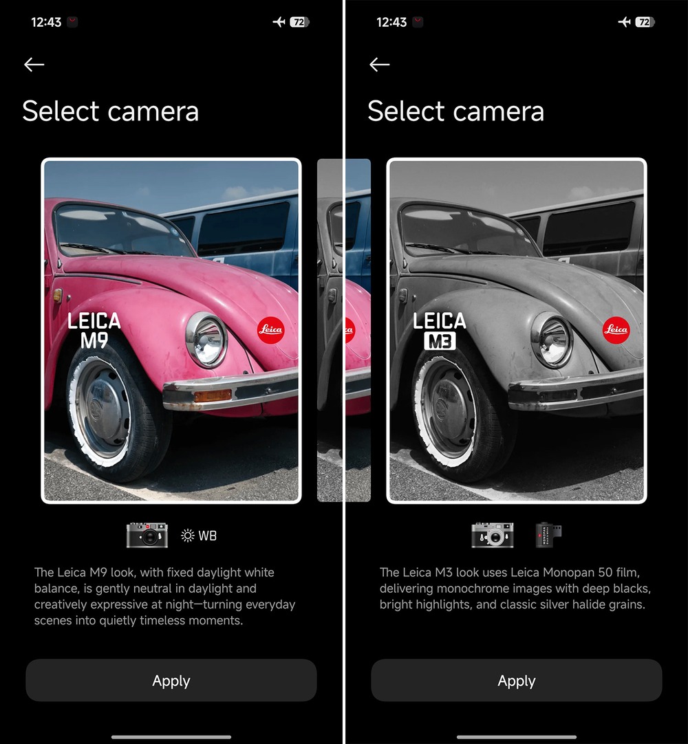 ライカのカメラをシュミレーションしたモード