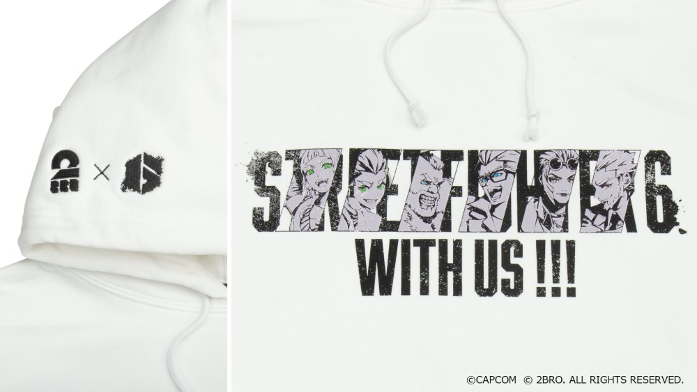 パーカー フード部分（刺繍）、フロント部分（プリント）