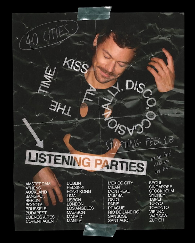 ハリー・スタイルズ　リスニング・パーティー告知画像