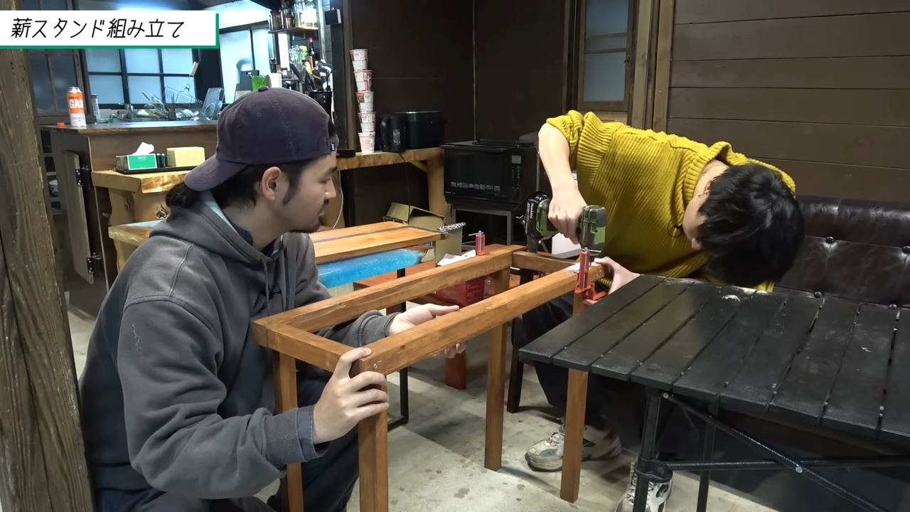 ひみつ基地。が外キッチンをDIYの画像