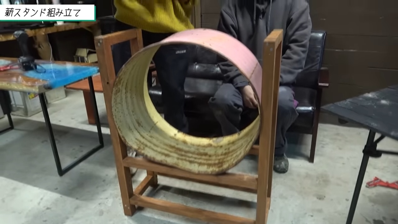 ひみつ基地。が外キッチンをDIYの画像