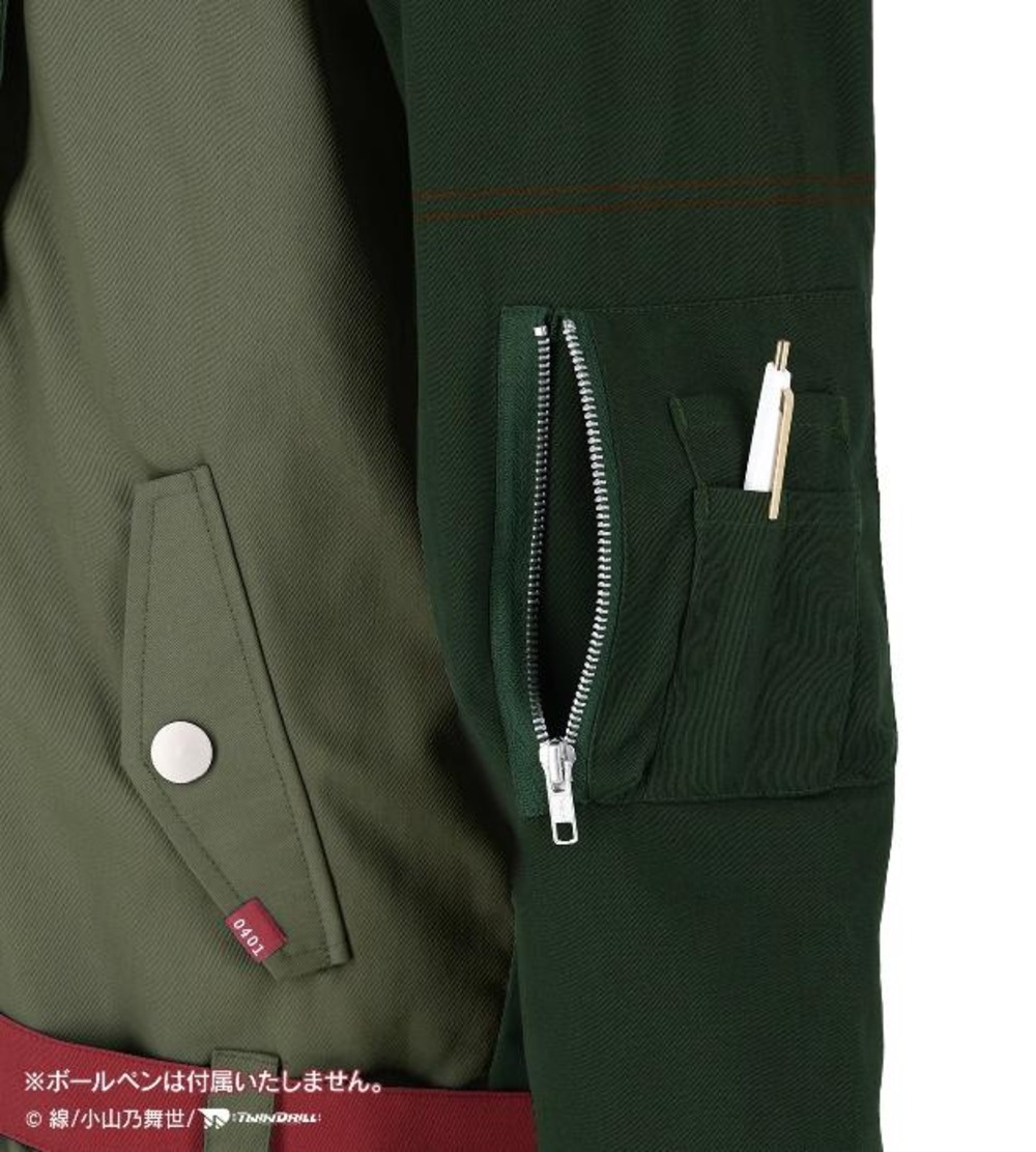 左袖にMA-1風ジップポケット