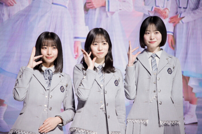 （左から）日向坂46・大野愛実、正源司陽子、髙橋未来虹