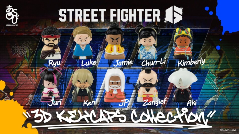 『スト6』のキャラが3Dキーキャップに