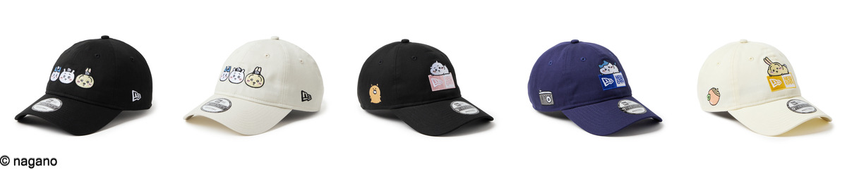 ちいかわ×ニューエラのコラボアイテムの画像