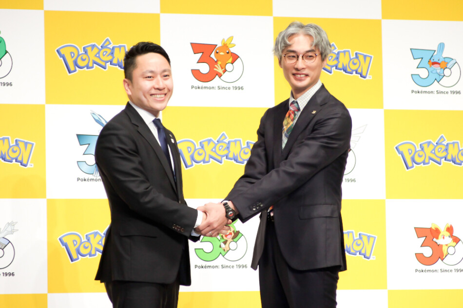 日本オリンピック委員会専務理事の太田雄貴氏とポケモン代表取締役COO・宇都宮崇人氏