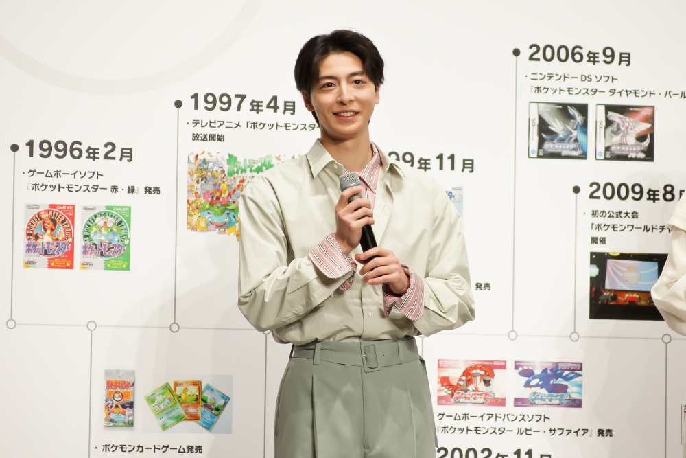 「ポケモン30周年、はじまる」キックオフ発表会に登壇した高杉真宙