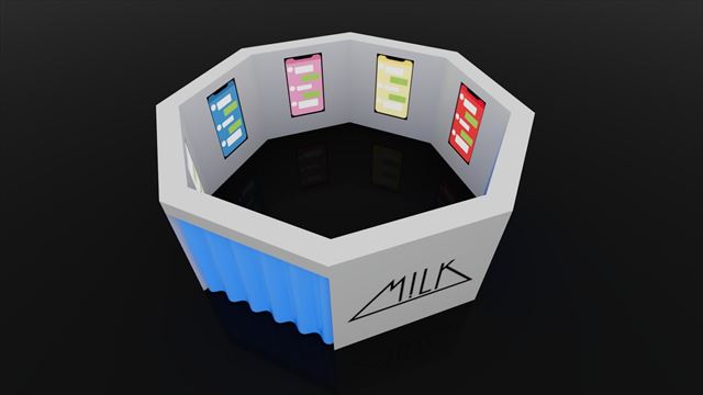 『のぞいてみるく？展』チャットルーム （イメージ）