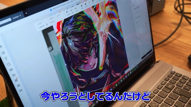 なつめさんちがレーザー彫刻機を試す様子