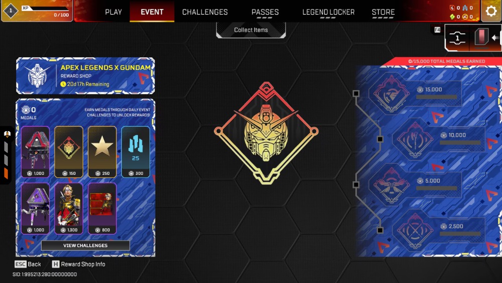 「Apex Legends × ガンダム」コラボイベント　スクリーンショット