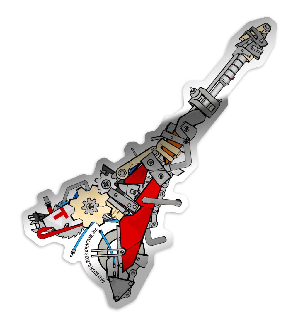 チャイのギターメタリックステッカー