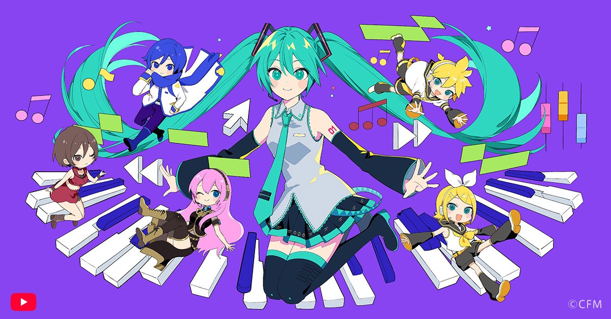 YouTubeのロゴが初音ミク仕様に