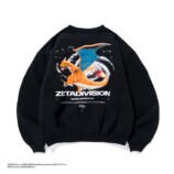 POKÉMON UNITE × ZETA DIVISION CREWNECK SWEAT Lizardon / BLACK