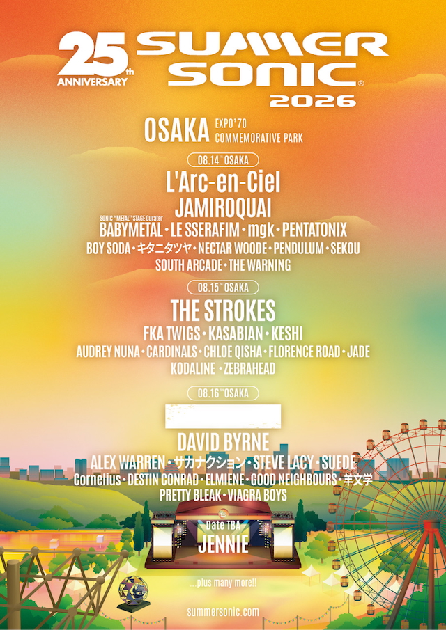 『SUMMER SONIC 2026』大阪ラインナップ
