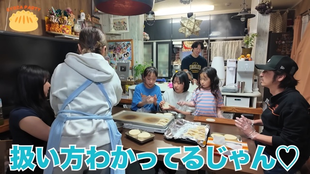 うるしやま家の夕食の様子